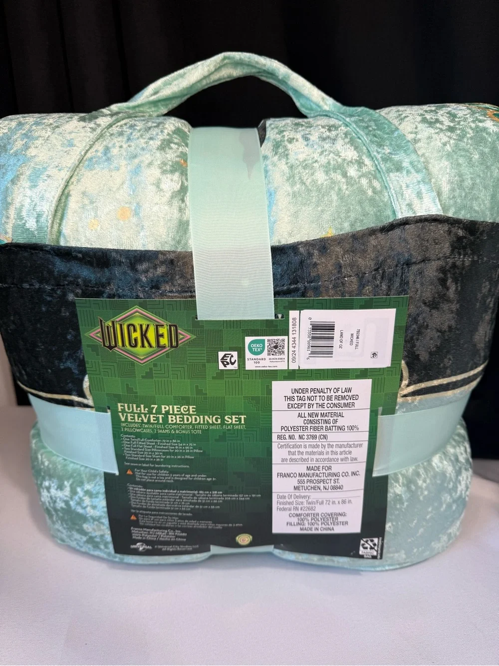 Wicked Velveteen 7 Piece Full Bed Set! NIB